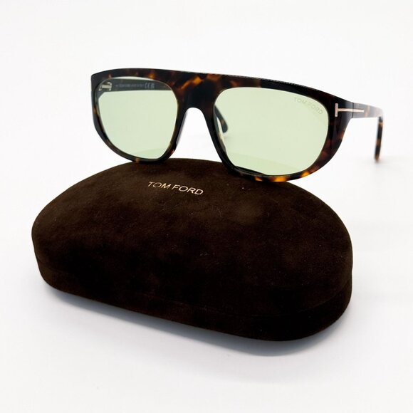NEW TOM FORD EDWARD-02 TF1002 52N SUNGLASSES FT1002/S 52N UNISEX HAVANA EYEWEAR - Picture 1 of 9
